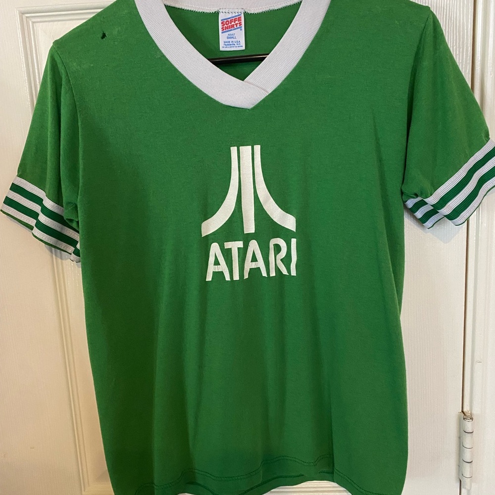 90s Green and White Short Sleeve Tees Retro Style